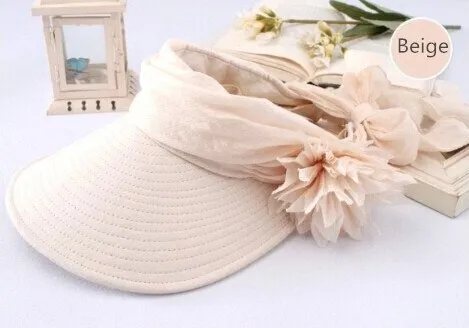 Floral Design Summer Beach Visor Hat