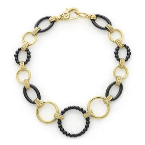 Gold and Black Ceramic Bracelet