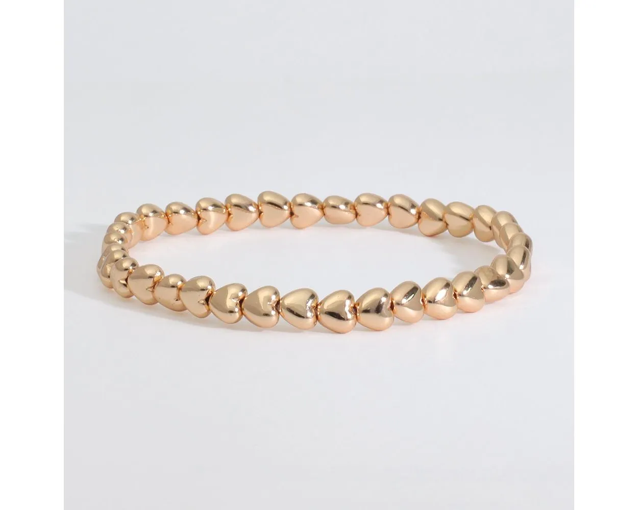 Gold Heart Bead Bracelet