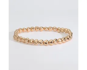 Gold Heart Bead Bracelet