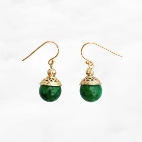 Gold Jadeite Earrings