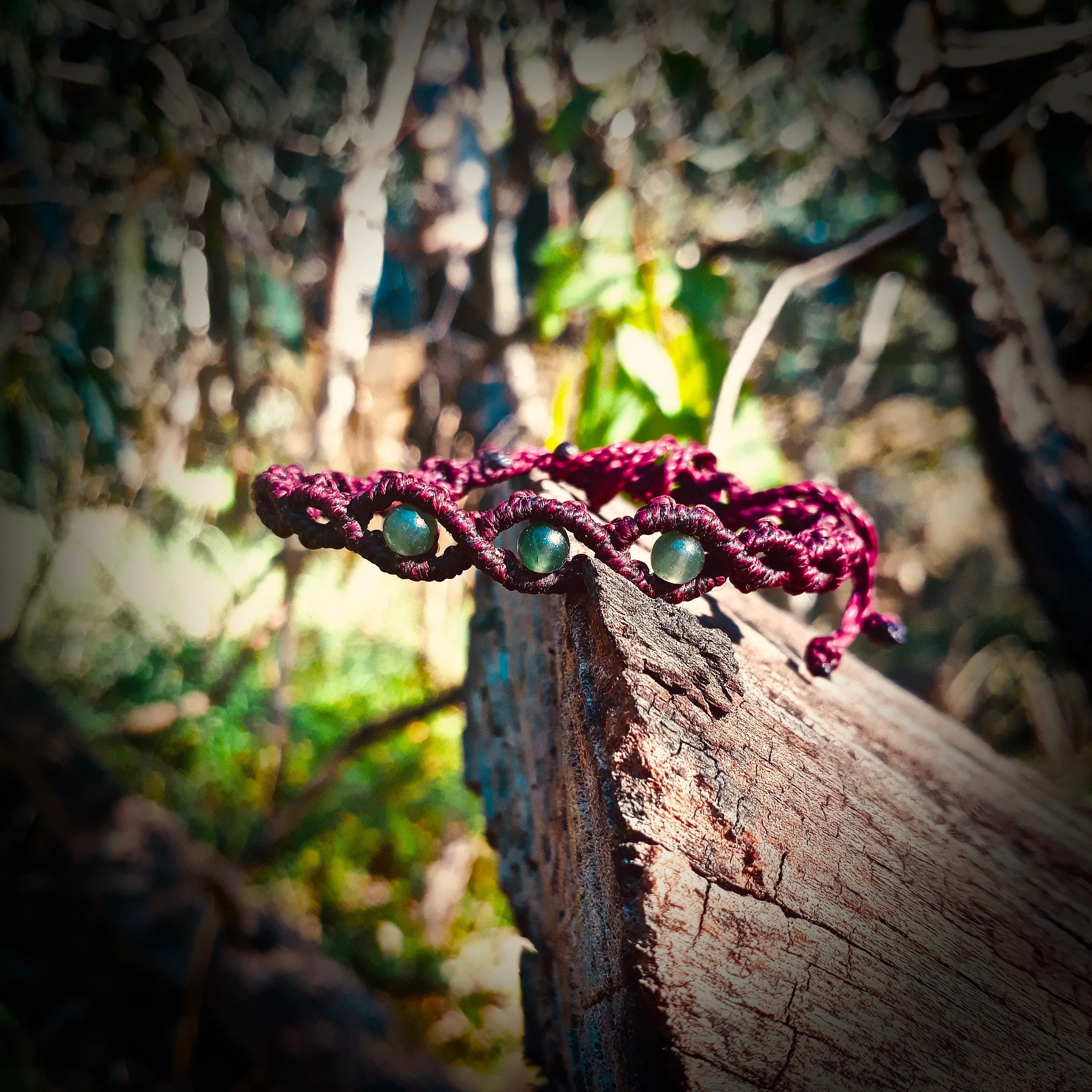 Green quartz beads bracelet