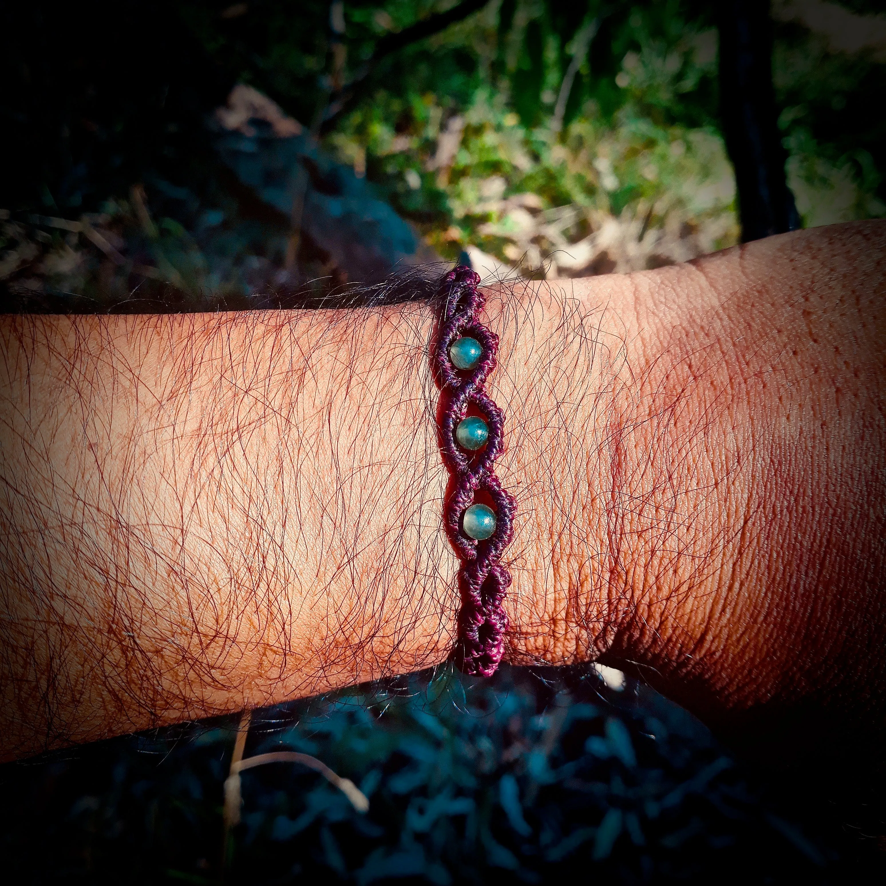 Green quartz beads bracelet