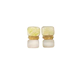 Jan Mclaughlin Earrings - Lemon Jade   Shell