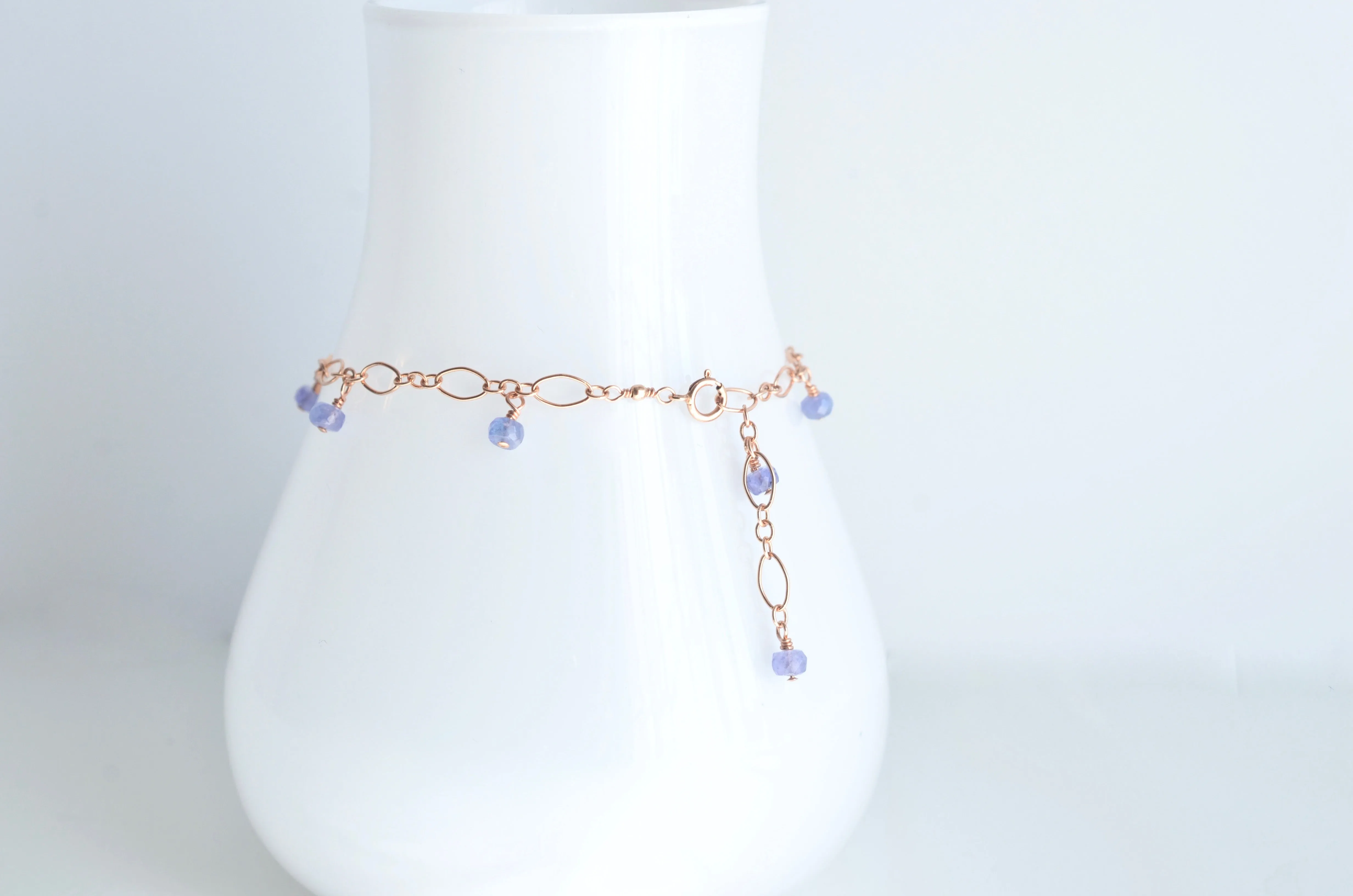 Lili - Tanzanite, 14k Rose Gold Filled Bracelet