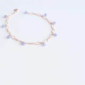 Lili - Tanzanite, 14k Rose Gold Filled Bracelet