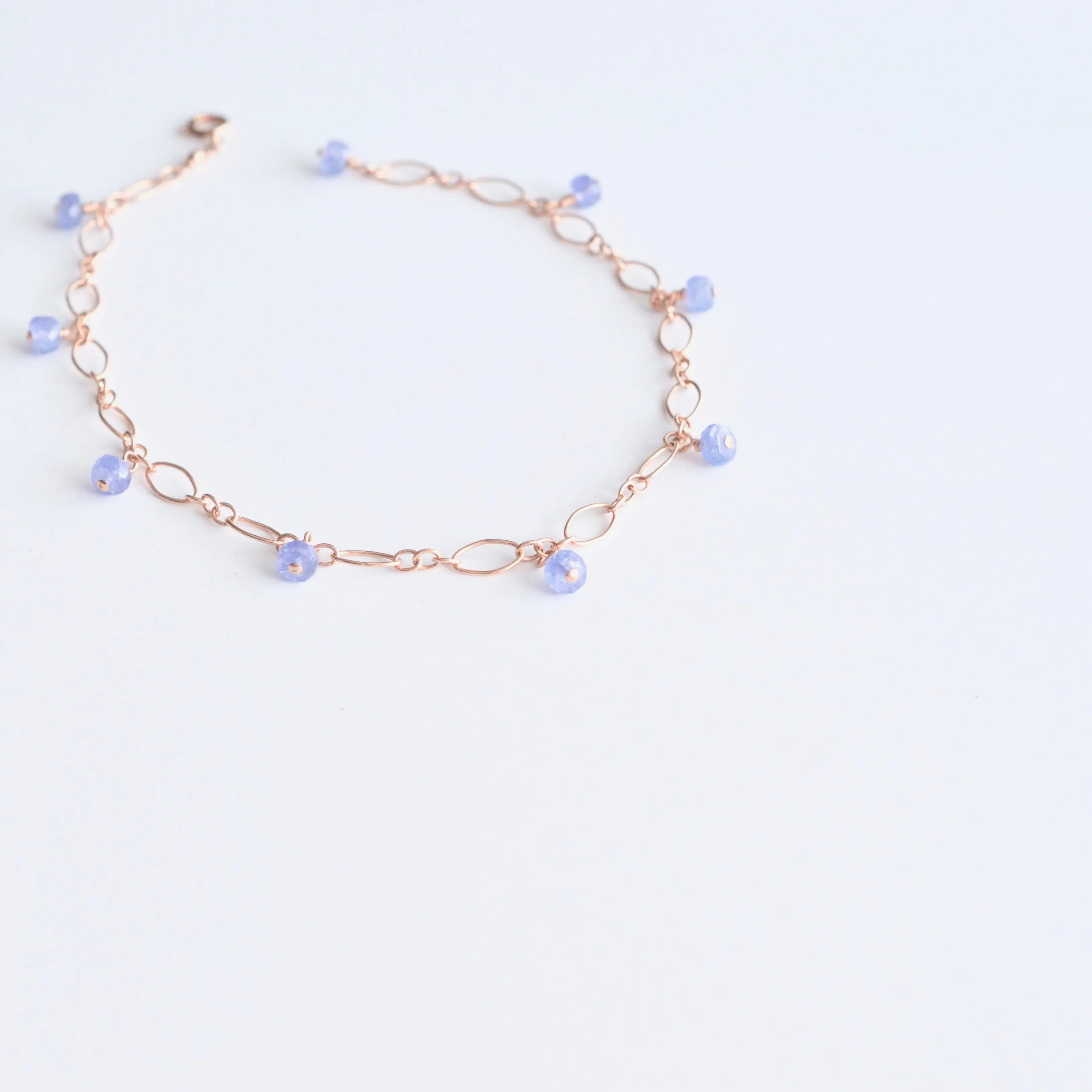 Lili - Tanzanite, 14k Rose Gold Filled Bracelet