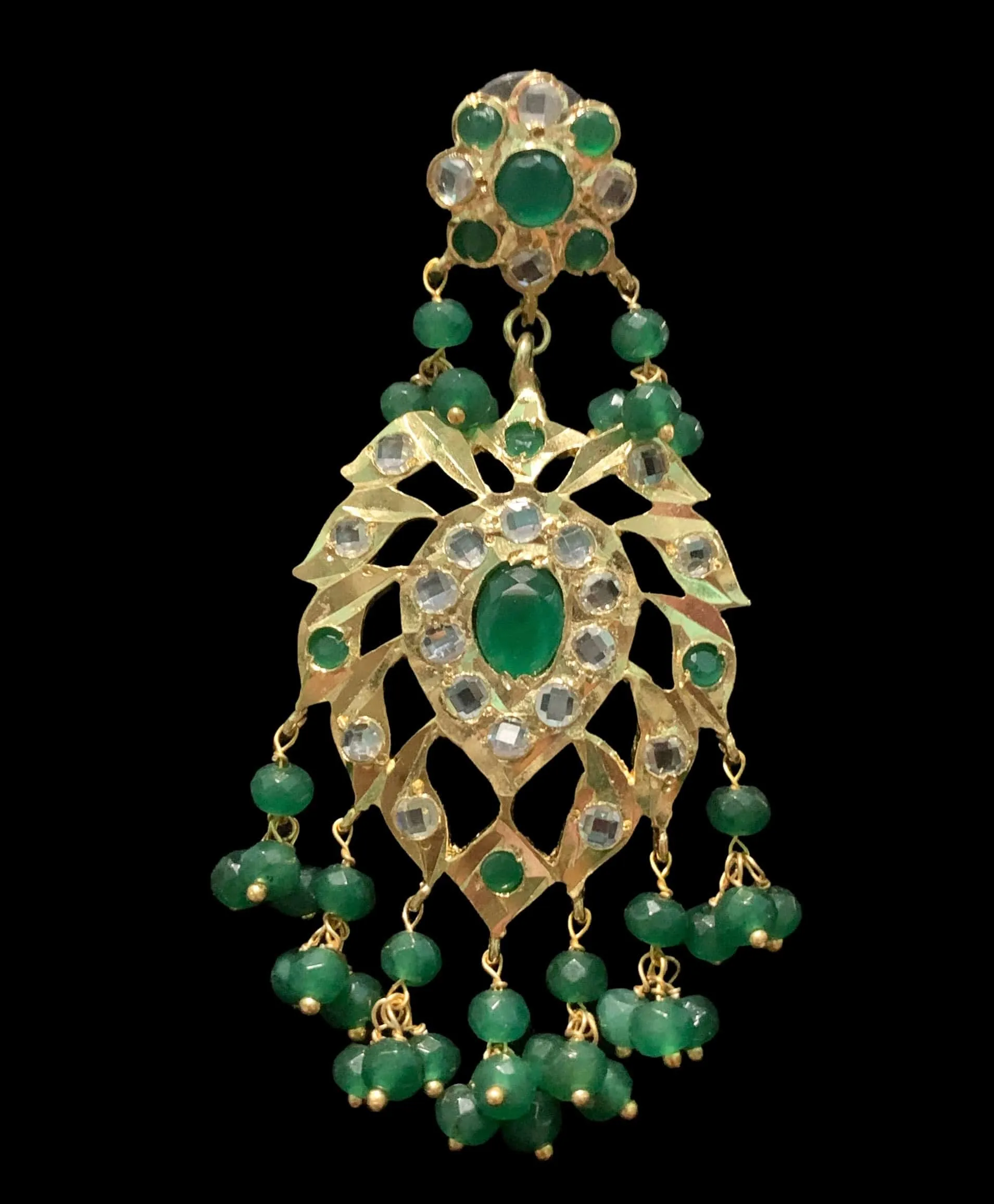 LN52  Tanmayee bridal multistranded necklace with earrings( READY TO SHIP )