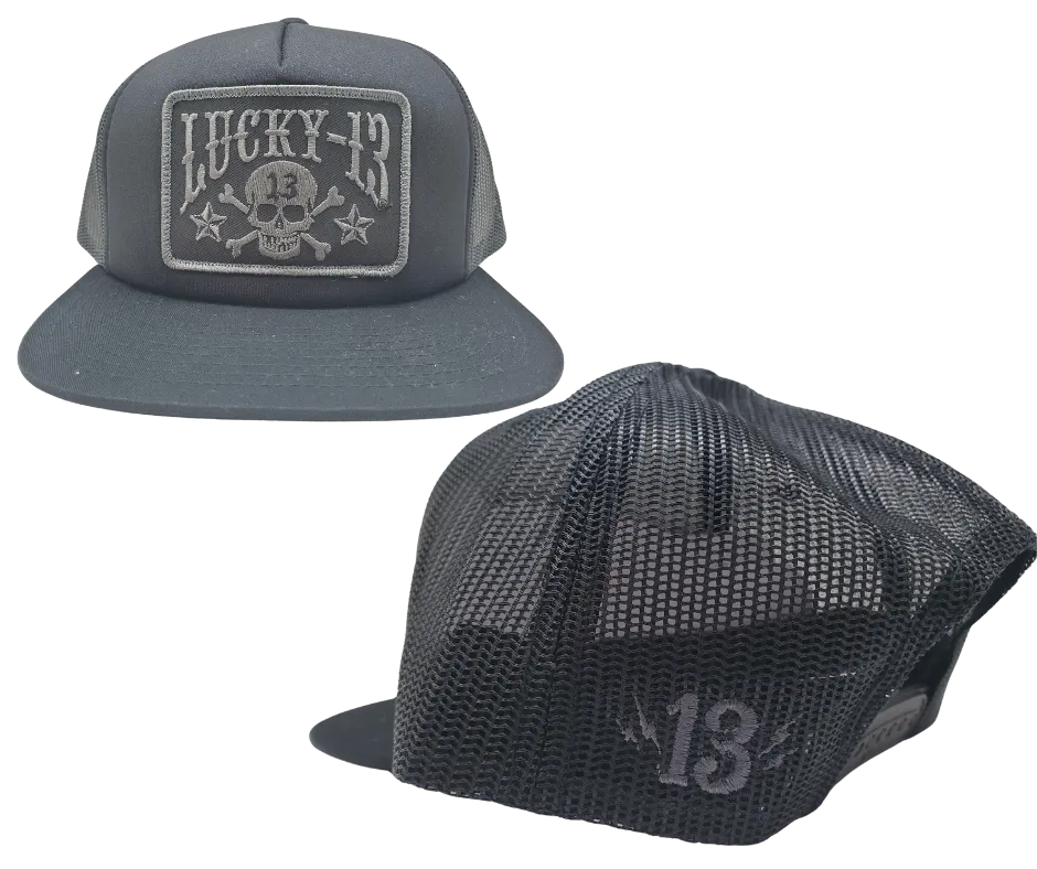 Lucky 13 Skull and Stars Cap