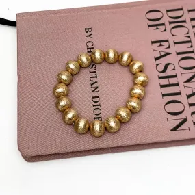Medium Gold Tone Beaded Bracelet