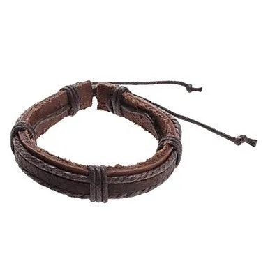Men's Braided Cow Leather Bracelet