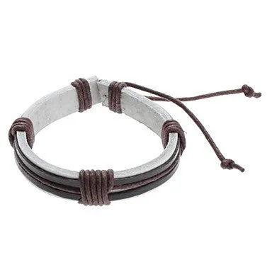 Men's Braided Cow Leather Bracelet