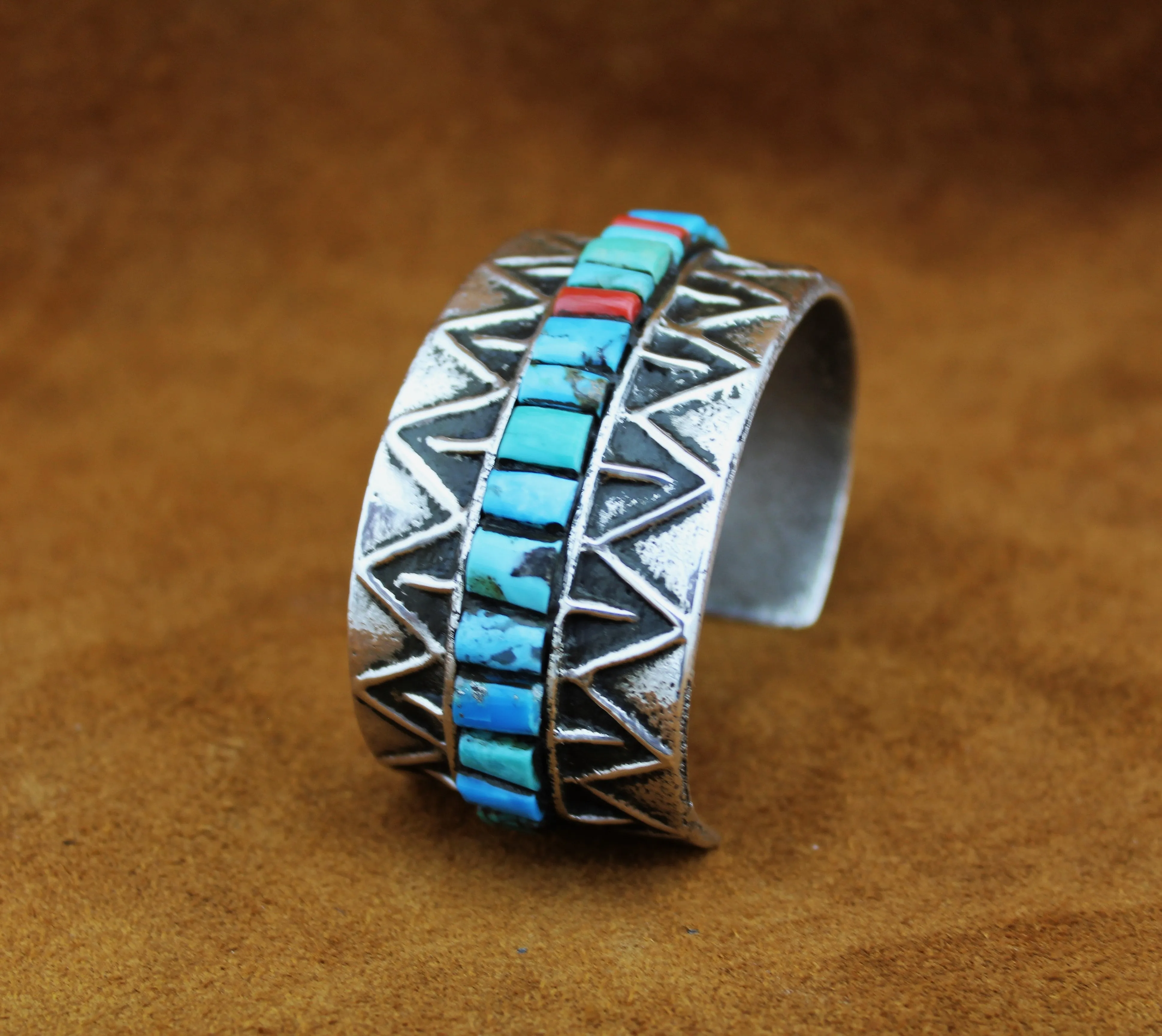 Merlin James Tufa Cast Inlay Bracelet