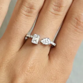 Mini Toi Et Moi Pave Diamond Ring
