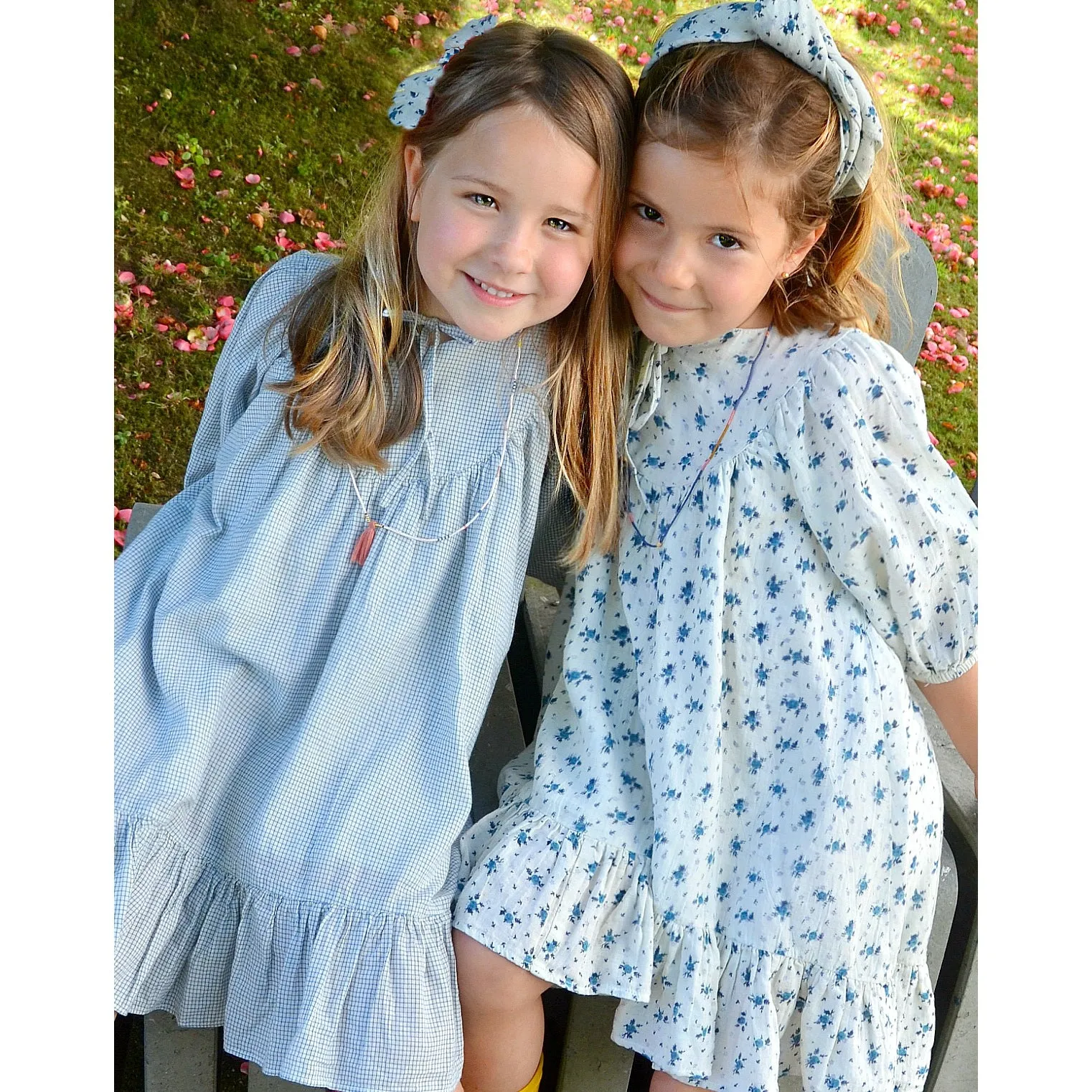 Minina Loves Hairpin Linen Butterfly Veronica Blue Flowers
