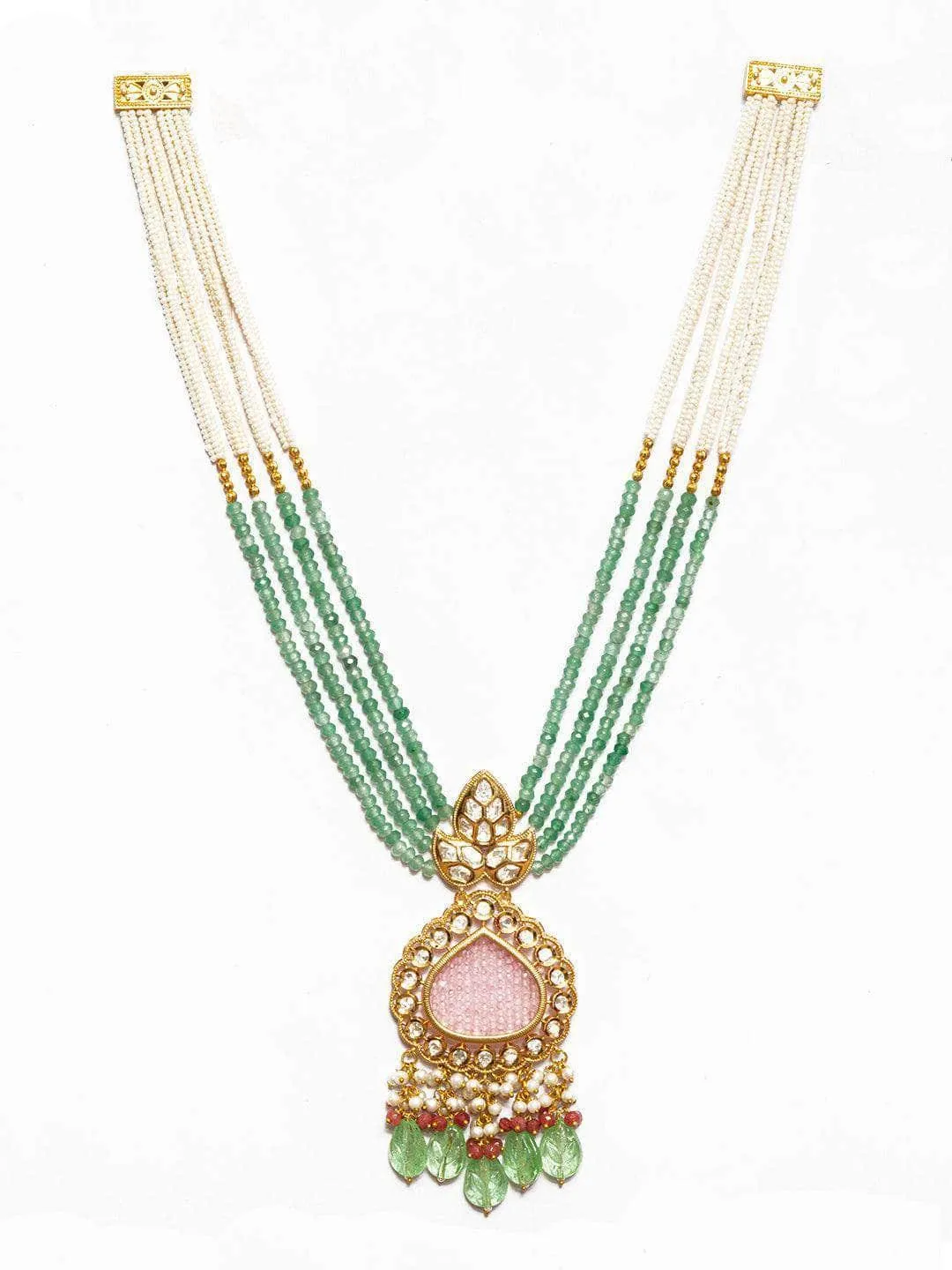 Monalisa Drop Pearl And Cheed Beaded Haar