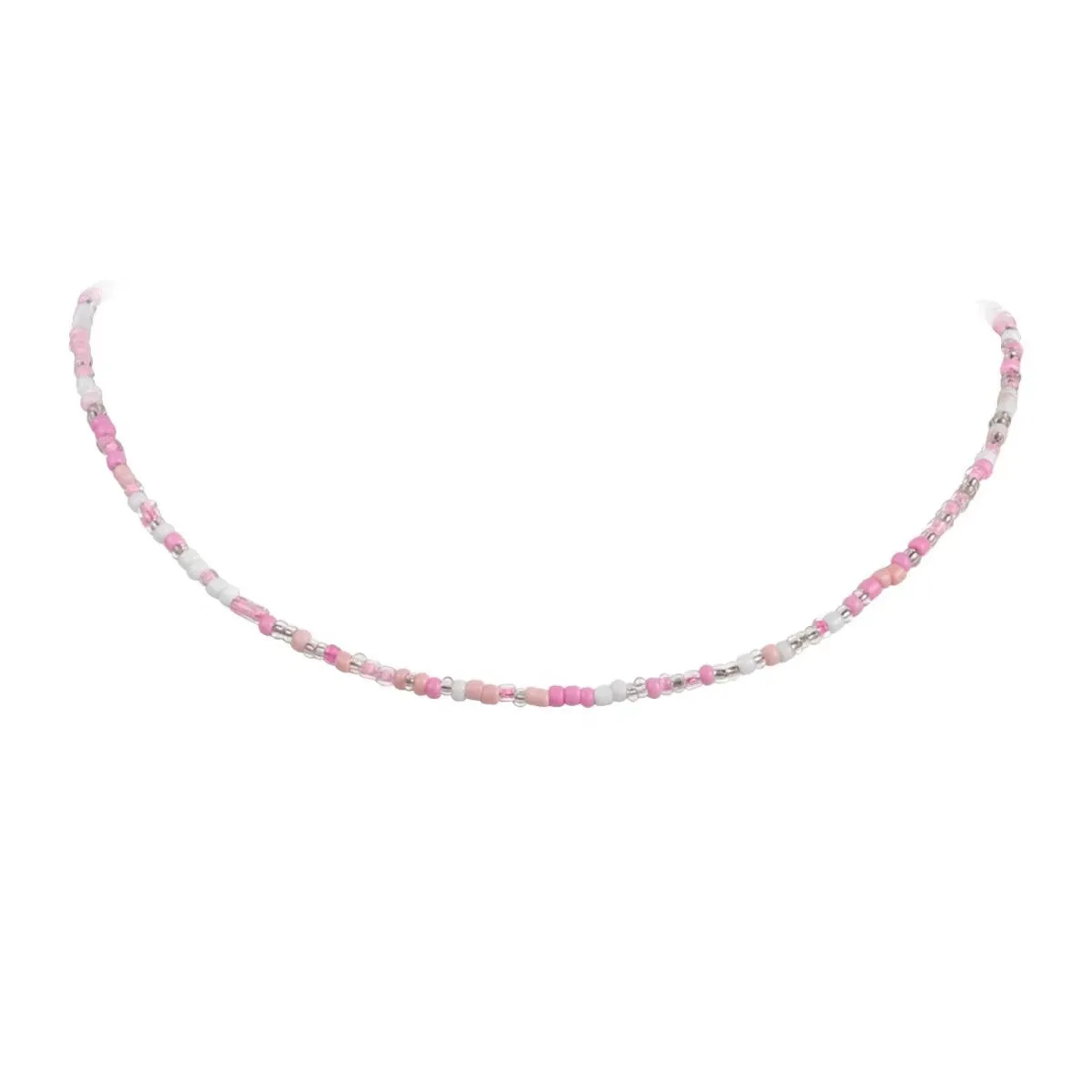 N42 Sweet Light Purple& Blue Beaded Necklace
