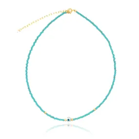 Natural Stone Turquoise Eye Choker