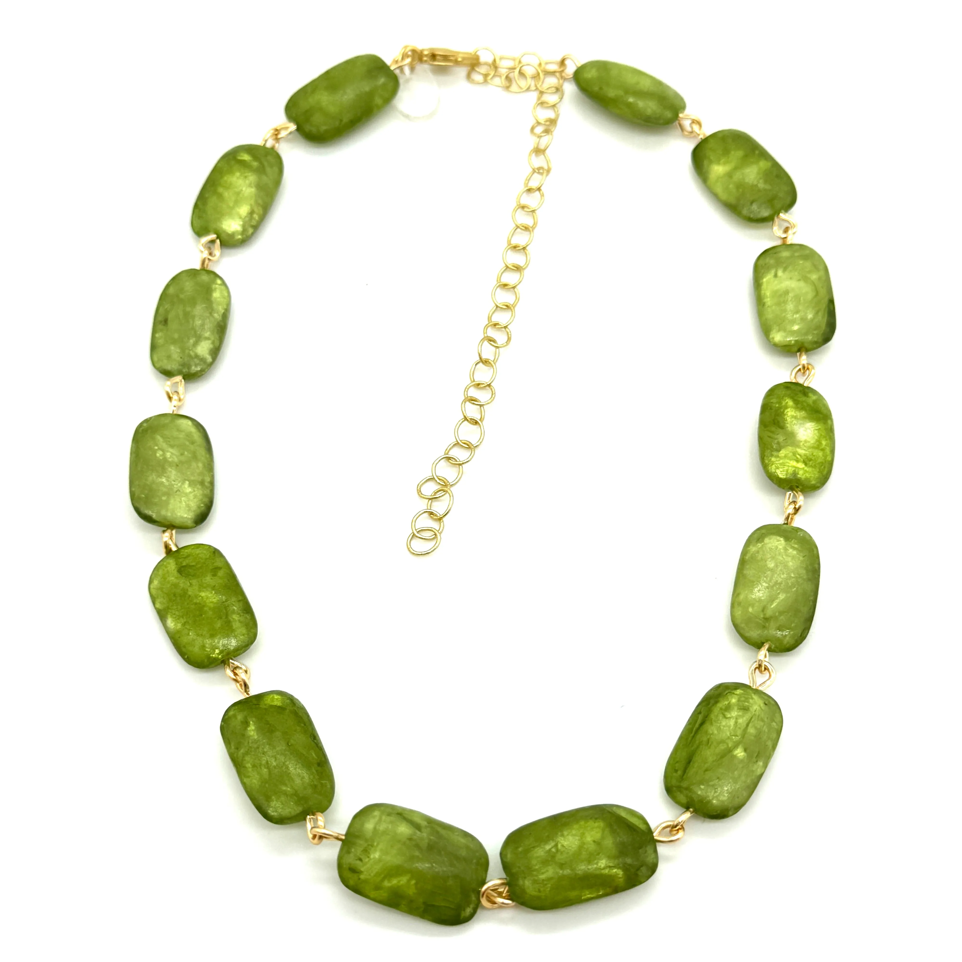 Olive Capiz Shell Beads Amelia Necklace