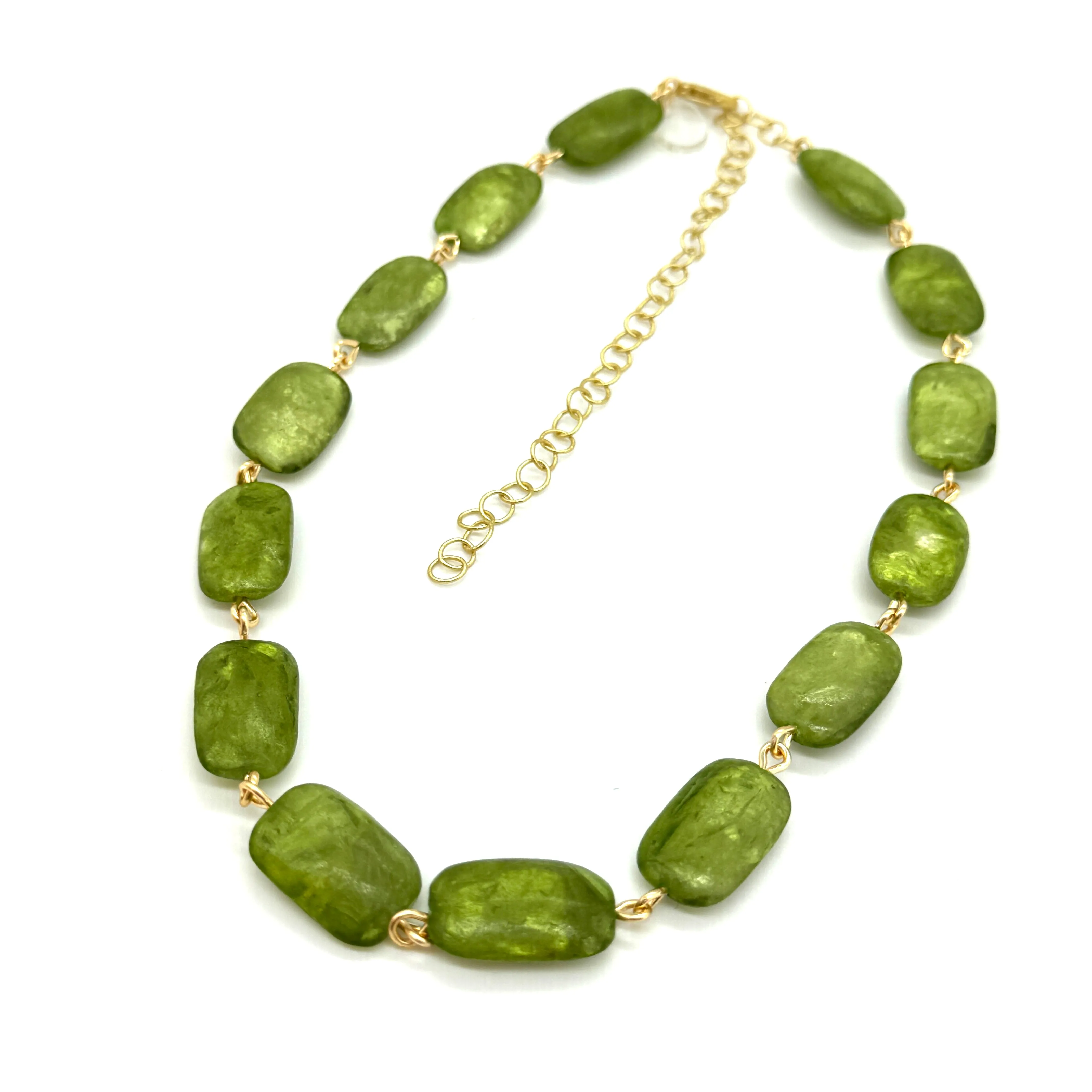 Olive Capiz Shell Beads Amelia Necklace