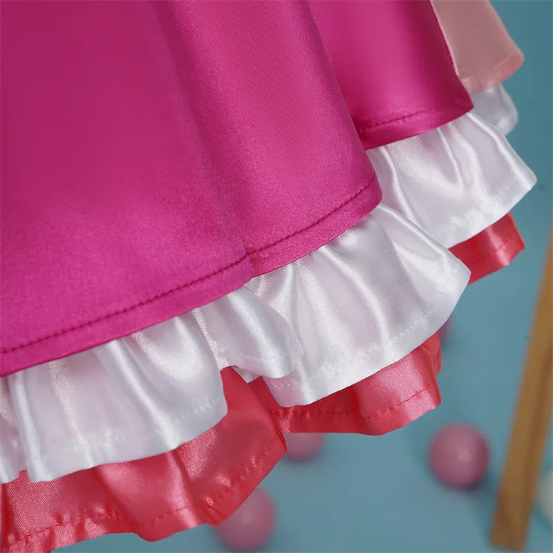 Oshi No Ko Ai Hoshino Daught Ruby Hoshino Cosplay Costume Anime Idol Pink Dress