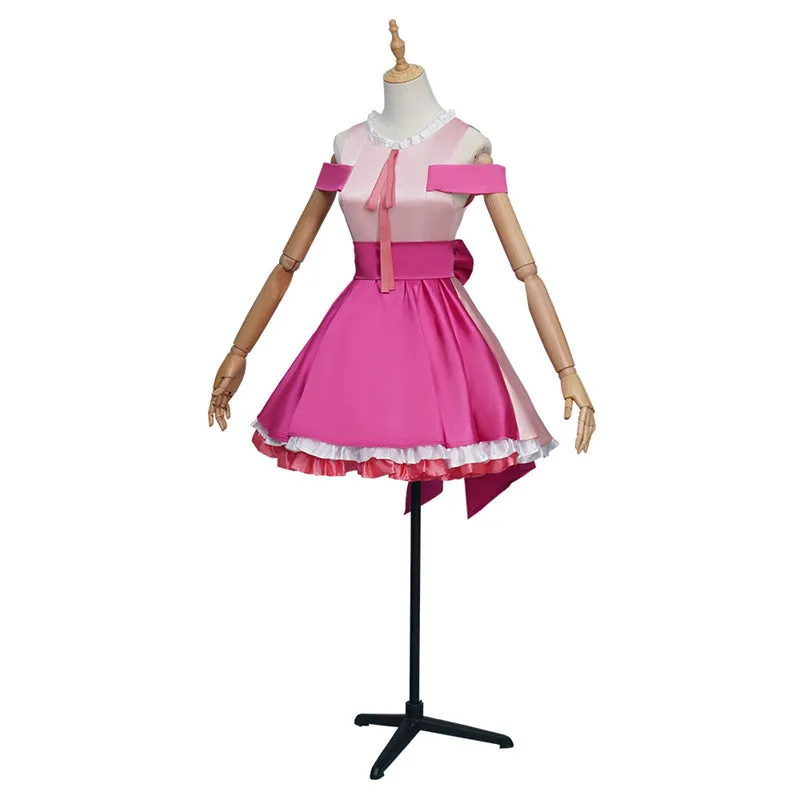 Oshi No Ko Ai Hoshino Daught Ruby Hoshino Cosplay Costume Anime Idol Pink Dress