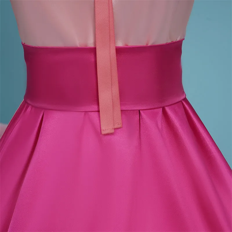 Oshi No Ko Ai Hoshino Daught Ruby Hoshino Cosplay Costume Anime Idol Pink Dress
