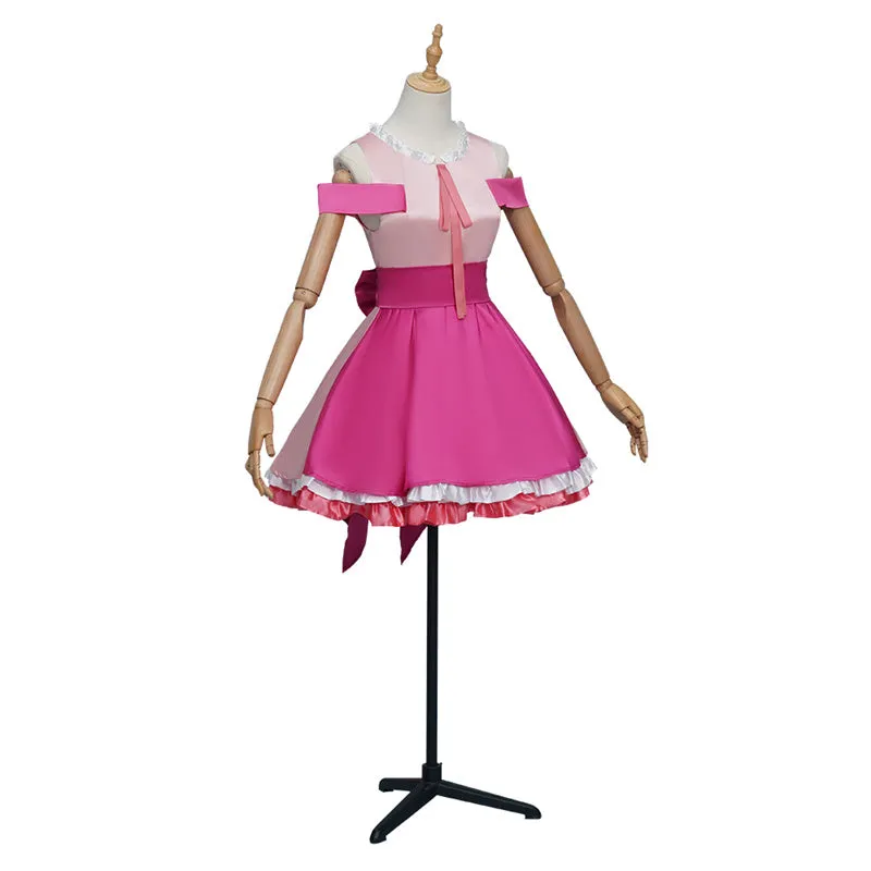 Oshi No Ko Ai Hoshino Daught Ruby Hoshino Cosplay Costume Anime Idol Pink Dress