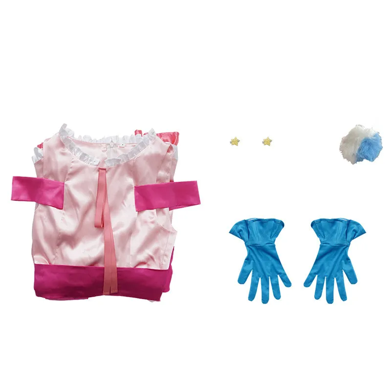 Oshi No Ko Ai Hoshino Daught Ruby Hoshino Cosplay Costume Anime Idol Pink Dress