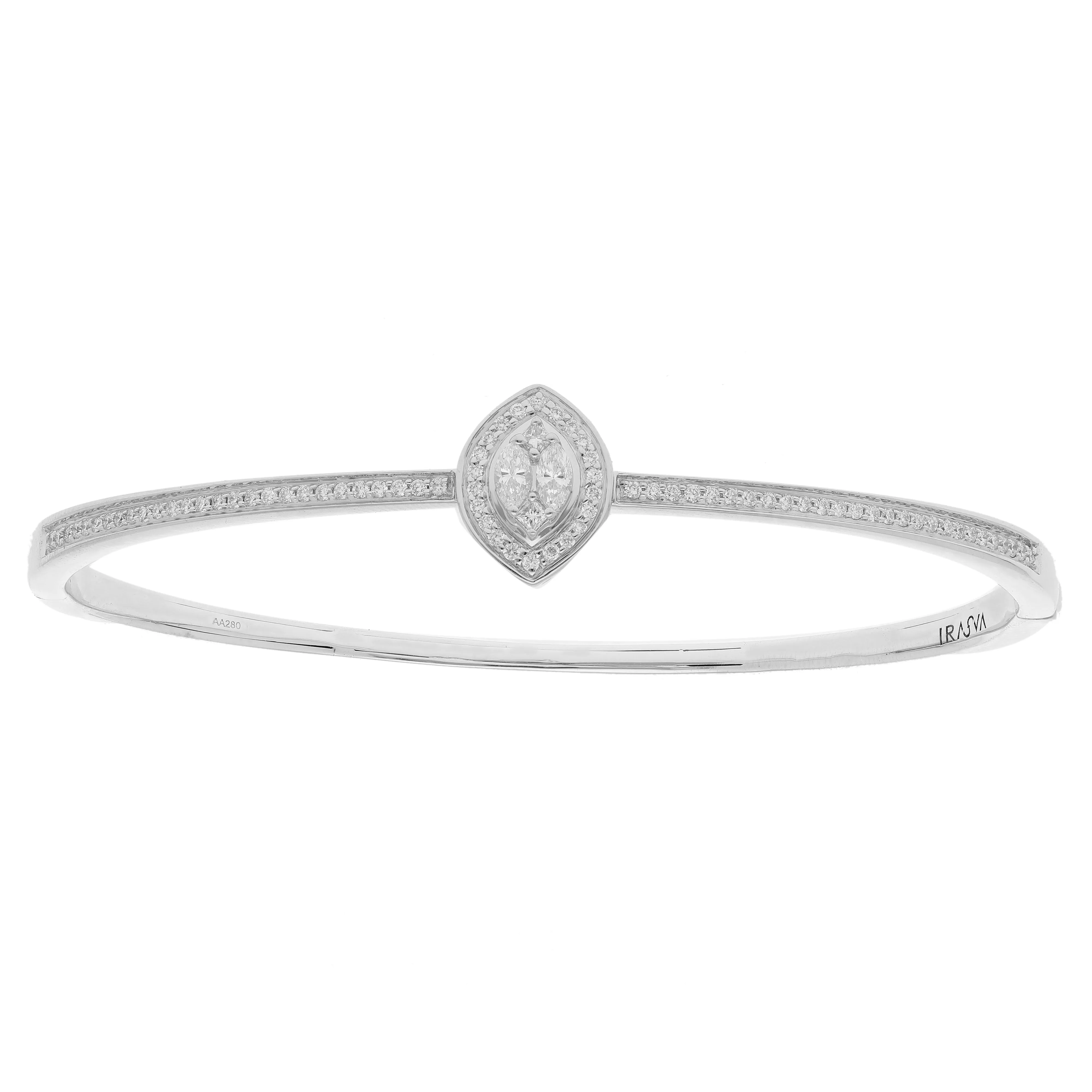 Oval Core Diamond Bangle