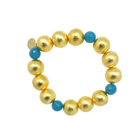 Pamela Gold & Aqua Bracelet