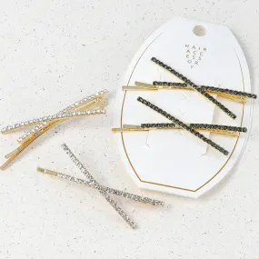 Pave Cross Hairpin Set