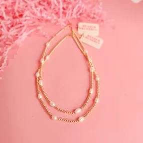 Pearl Poppi Beaded Stretch Necklace