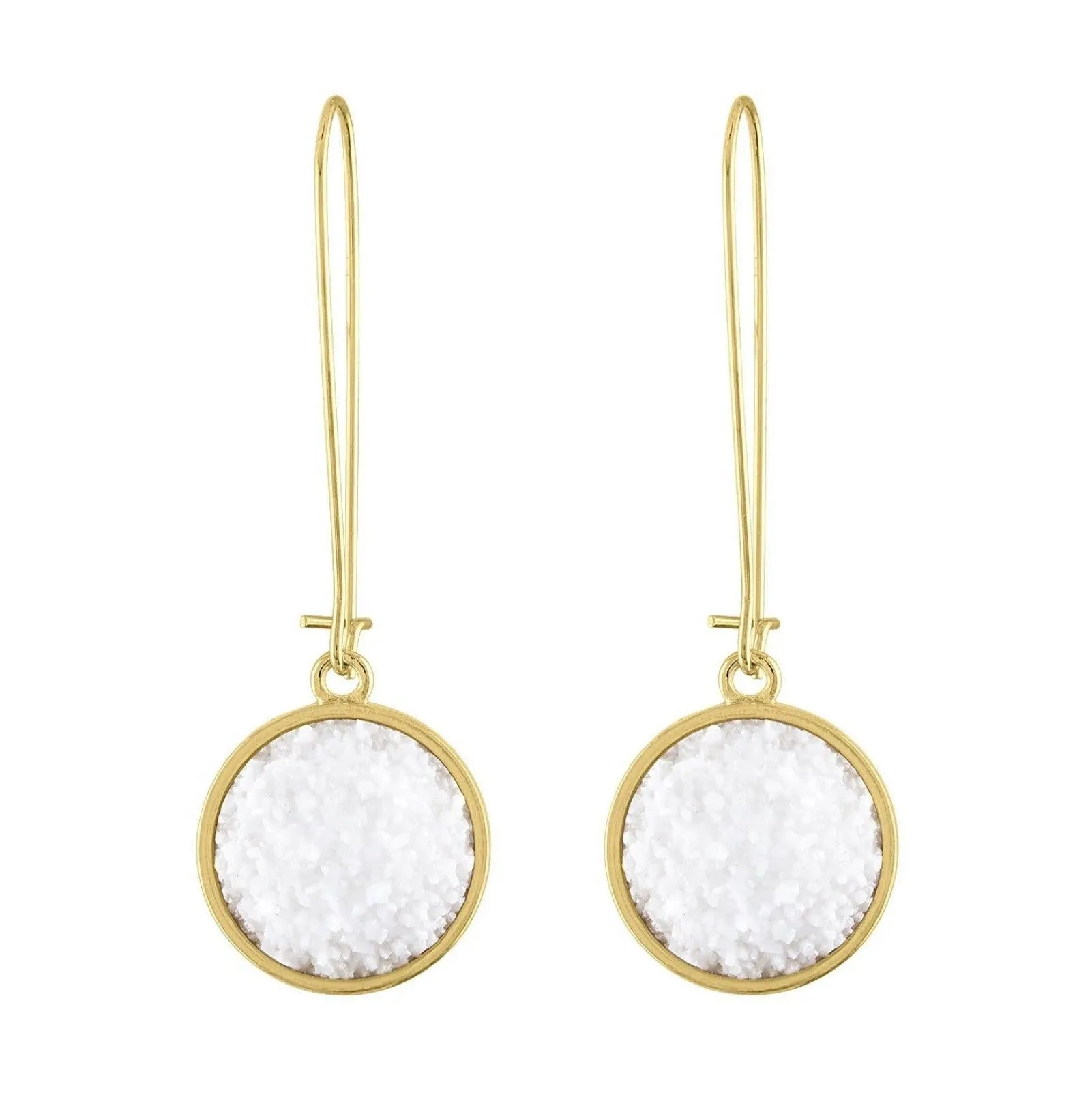 Piper & Jade White Druzy Earrings