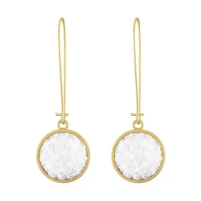 Piper & Jade White Druzy Earrings
