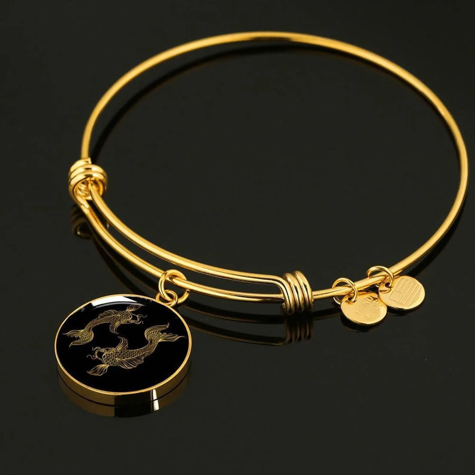 Pisces Zodiac Engraved (Customized) Popular Luxury Circle Bangle, Fish Fishy Pisces Gifts, Pisces Horoscope Present, Astrology Pisces