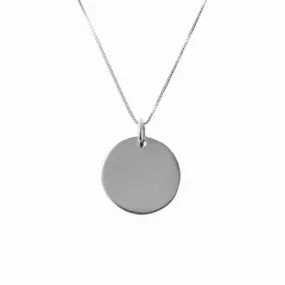 Plain Coin Small Silver Pendant
