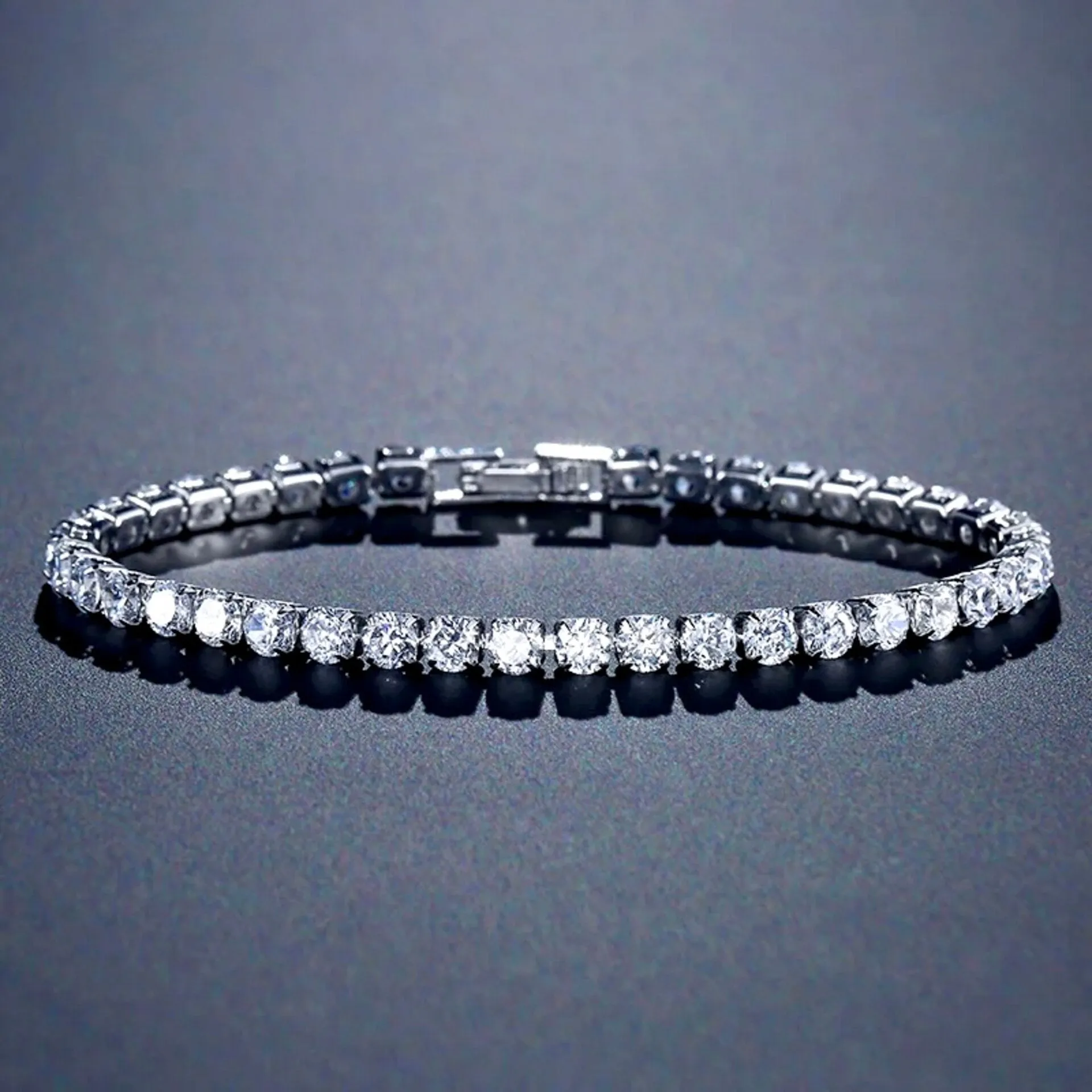 "Orla" - Cubic Zirconia Bridal Tennis Bracelet - Available in Silver, Rose Gold and Yellow Gold