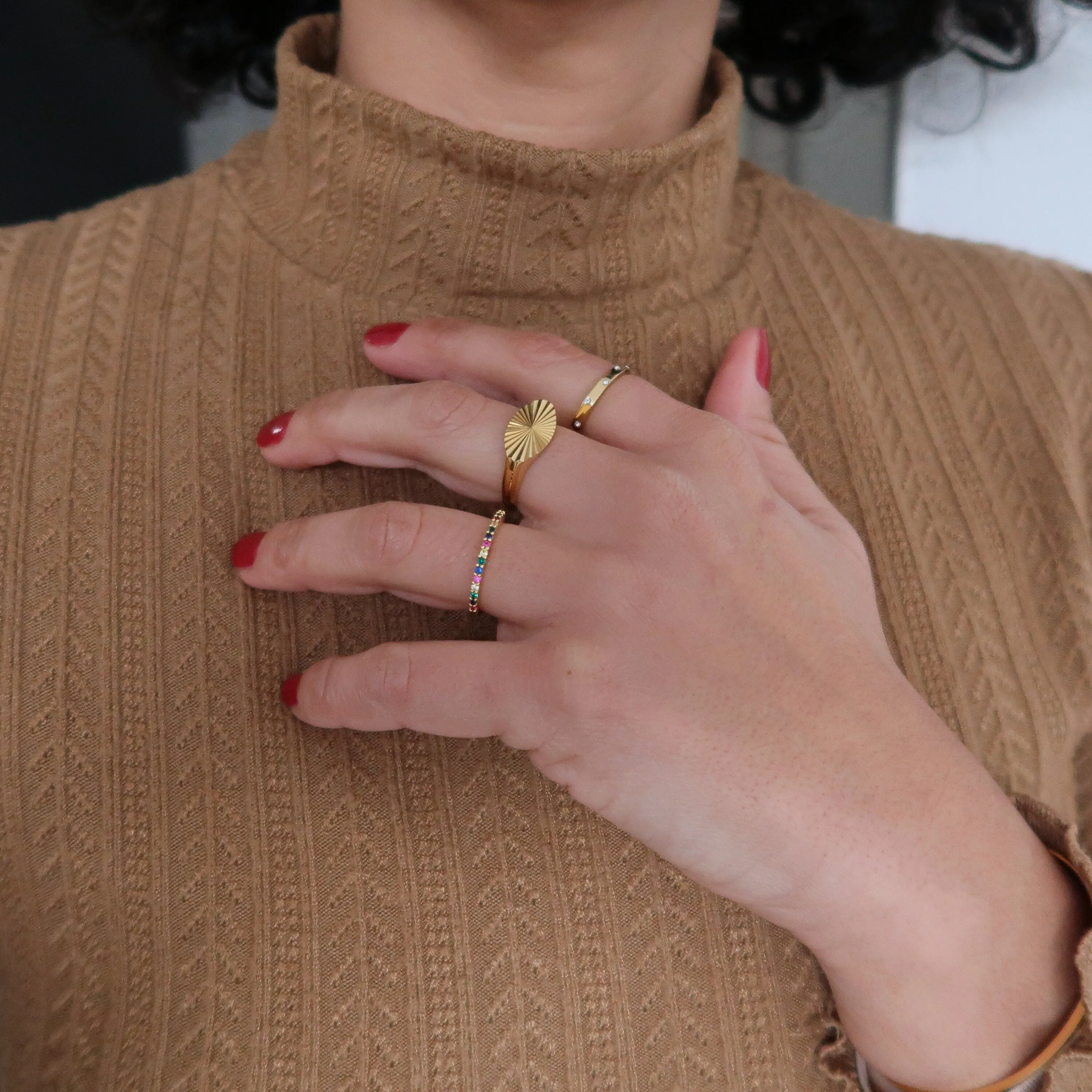 Rainbow Zircon Ring