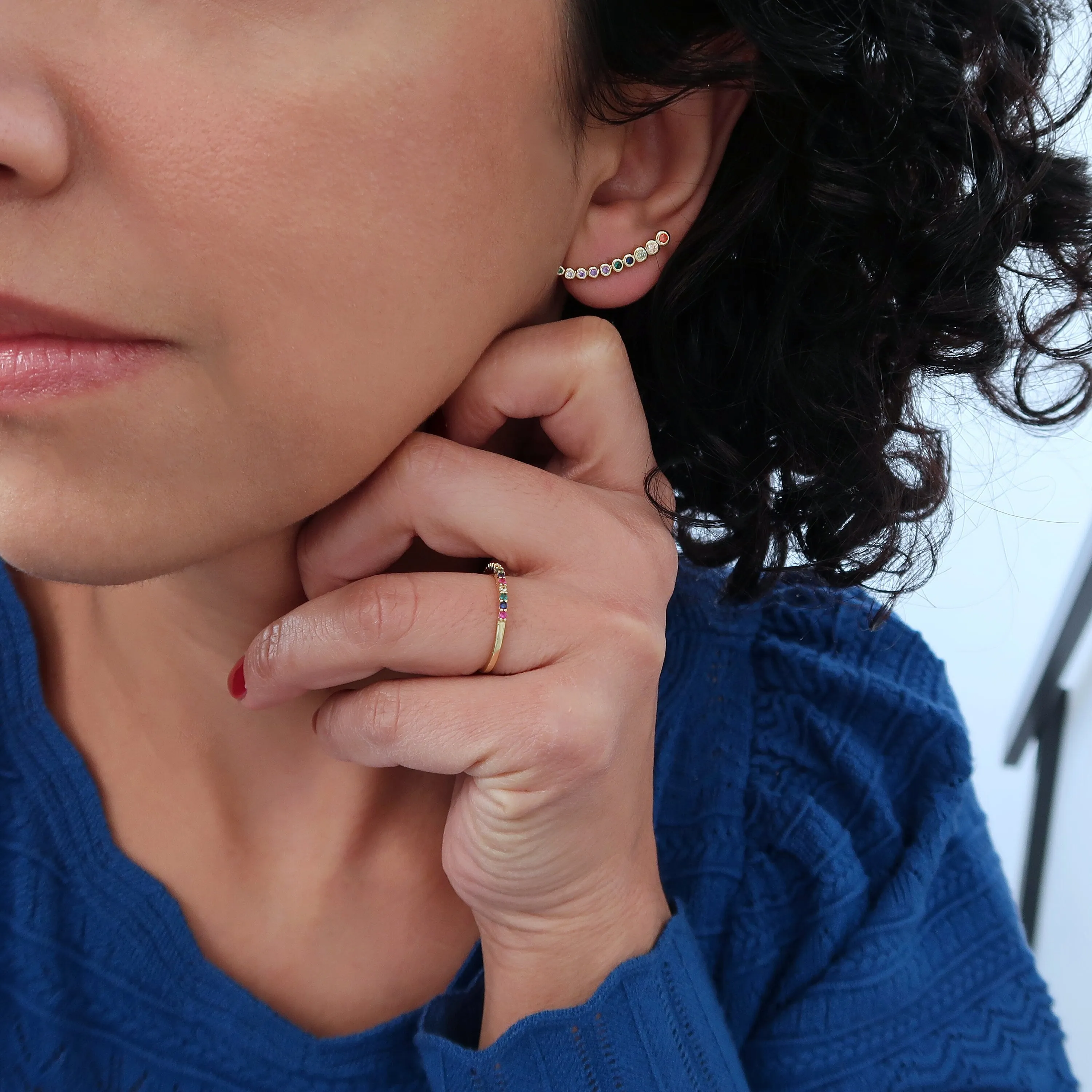 Rainbow Zircon Ring