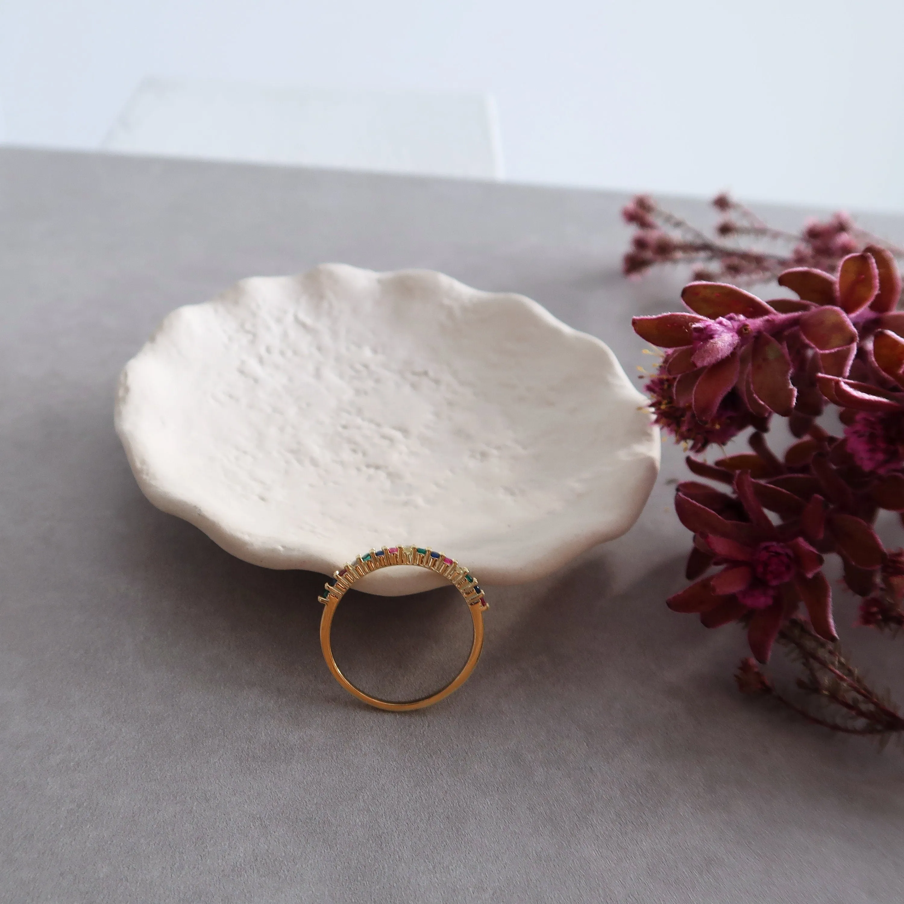 Rainbow Zircon Ring
