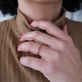 Rainbow Zircon Ring