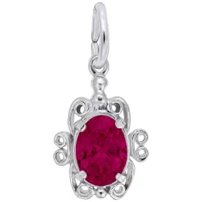 Rembrandt Charms - Filigree July Stone Charm - 4764-007