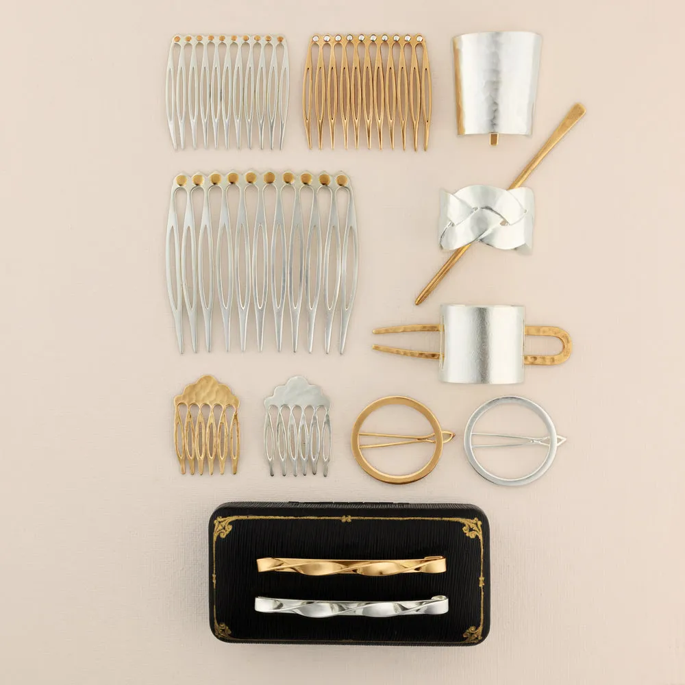 Riveted Hair Comb in Bronze - Small