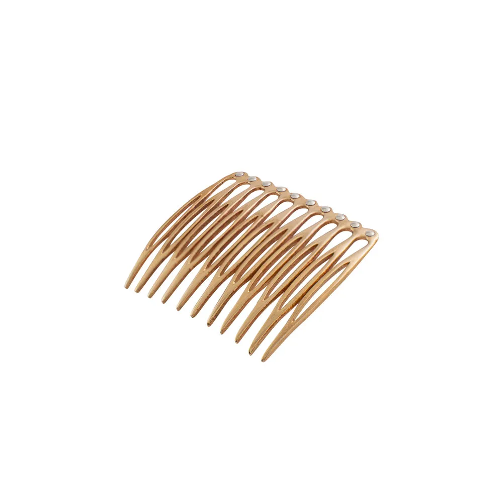 Riveted Hair Comb in Bronze - Small