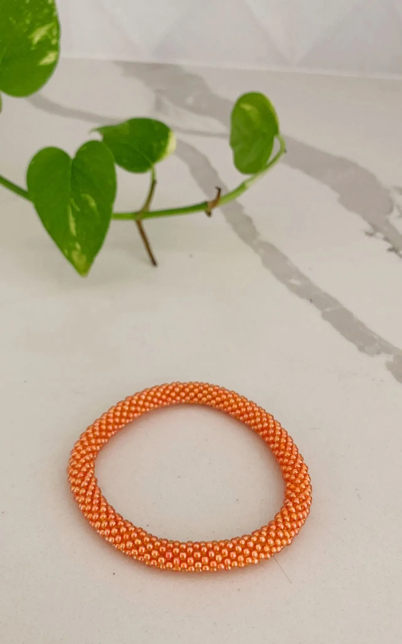 Rolling Beaded Bracelet - Orange