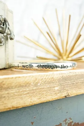 SALE! Silvertone Psalms 23:4 Twist Bangle