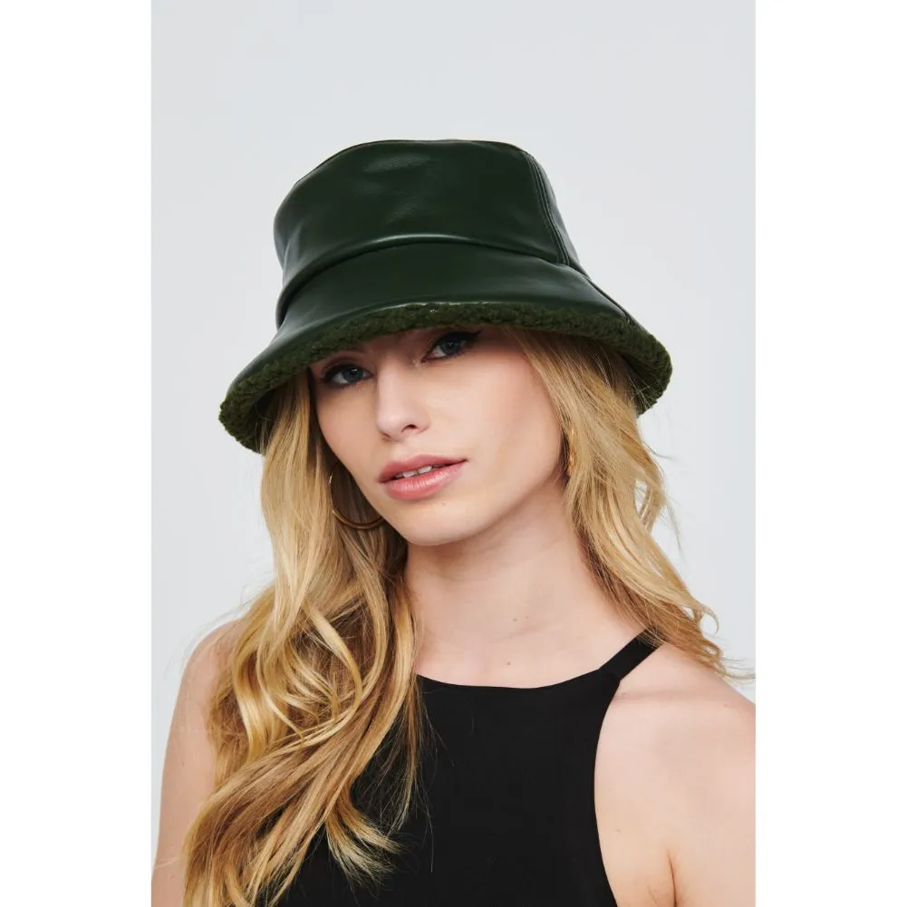 Shearling Trim Bucket Hat Bucket Hat