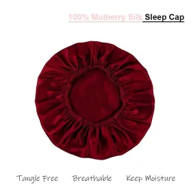 Silk Sleep Cap Wine Red - Dropshipping