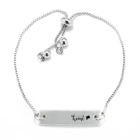 Silver Home is Connecticut Adjustable Bar Bracelet